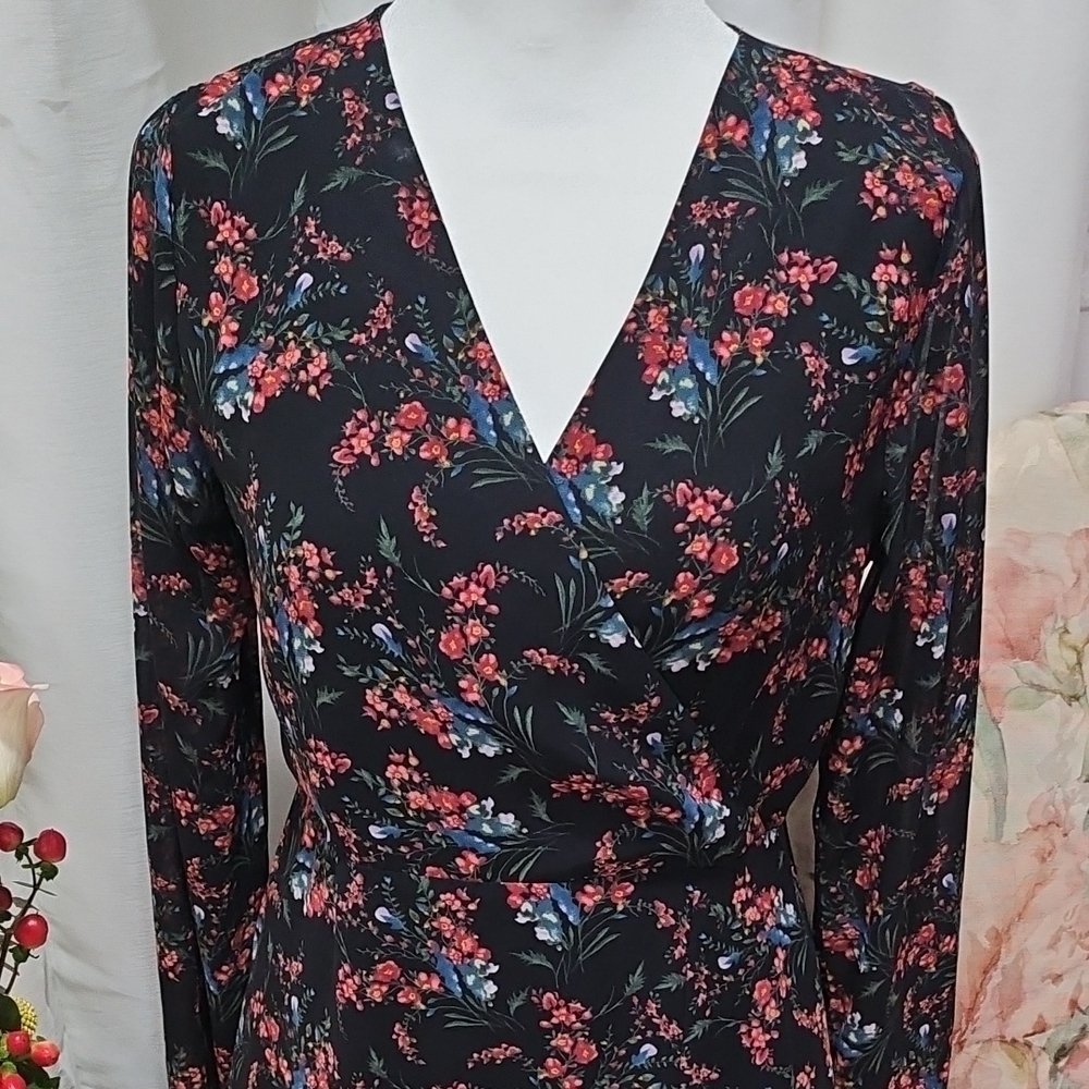 Floral Black Dress